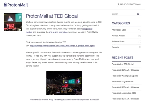 Proton Mail New Blog Design