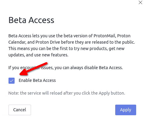 Enable beta access 2