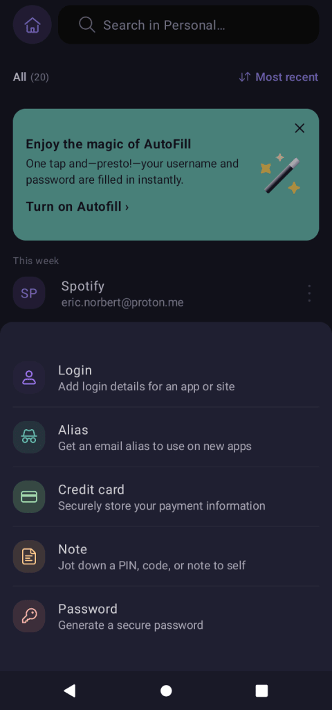 How to use the Proton Pass on Android