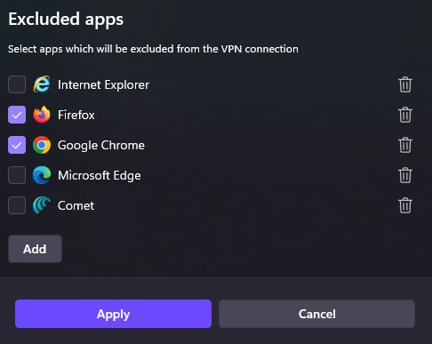 Split tunneling on Windows 4