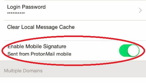 protonmail mobile signature