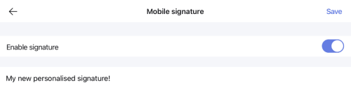 Change signature in iOS