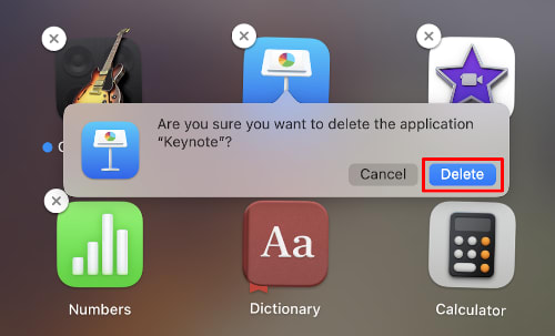 Deleting an app in macOS