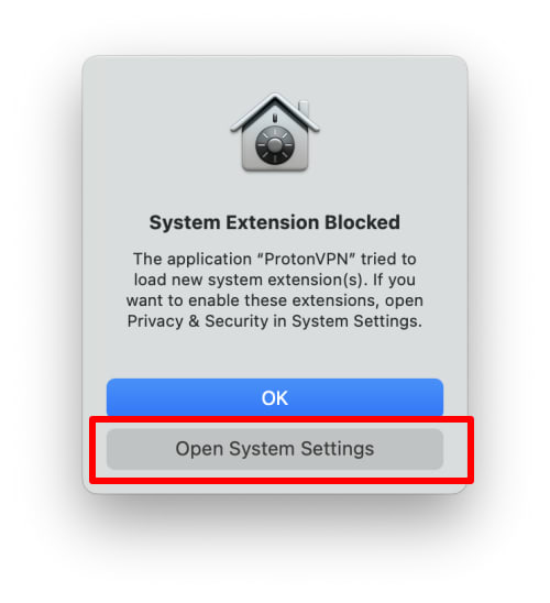 Open System Settings