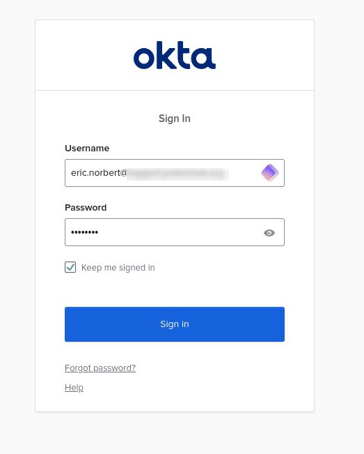 Enter your temporary SSO password