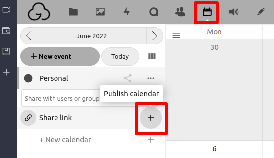 Publish calendar