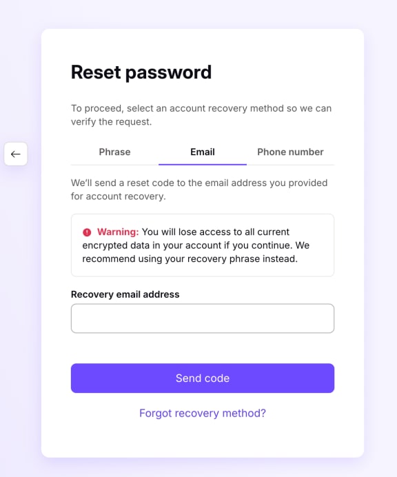 Reset password 8
