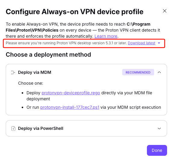 Download Proton VPN for Windows 5.3.0 or higher