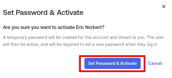 Set Password & Activate