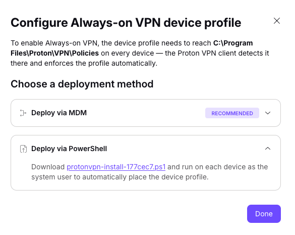 Deploy via PowerShell 1