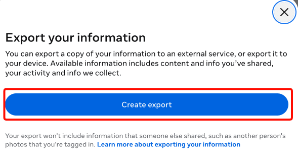 Create export