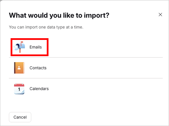 How to import emails in Proton Mail