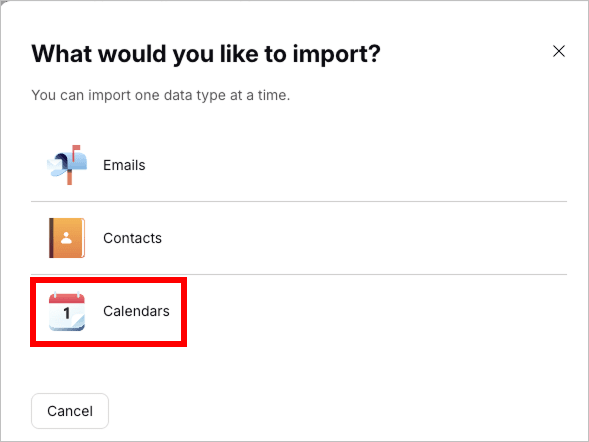 How to import calendars from iCloud into Proton Mail