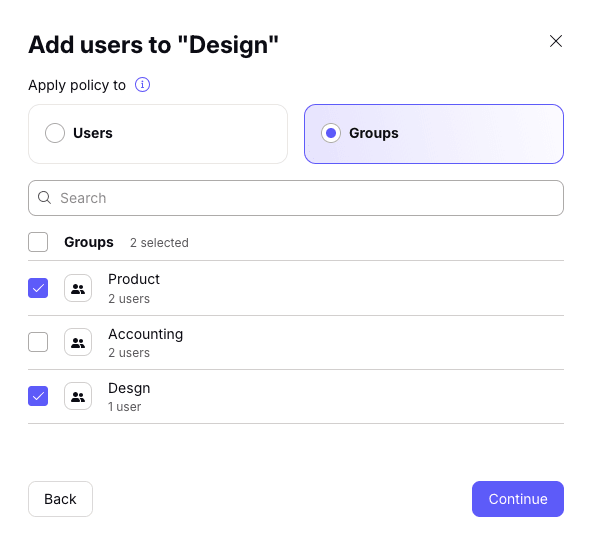 Create a new shared servers policy 5
