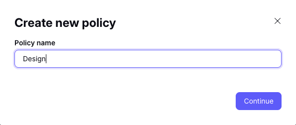 Create a new shared servers policy 3