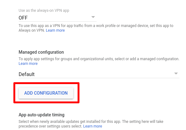 Add configuration