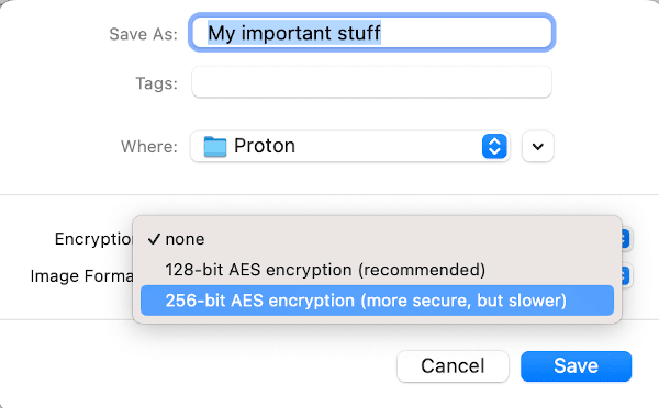 Setting encryption on a folder