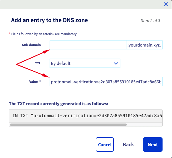 Verify your domain 3