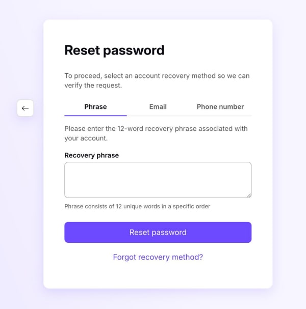 Reset password 3