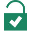 Green lock with checkmark