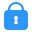 Blue encryption lock