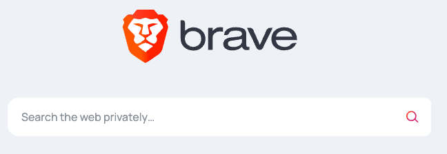 Search box of Brave Search, an alternative search engine based in the US