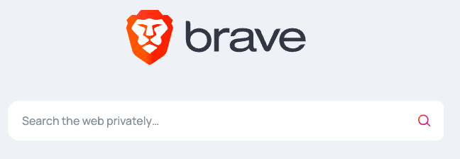 Fenêtre de recherche de Brave Search, un moteur de recherche basé aux États-Unis