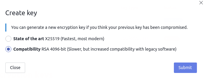 Generate RSA key