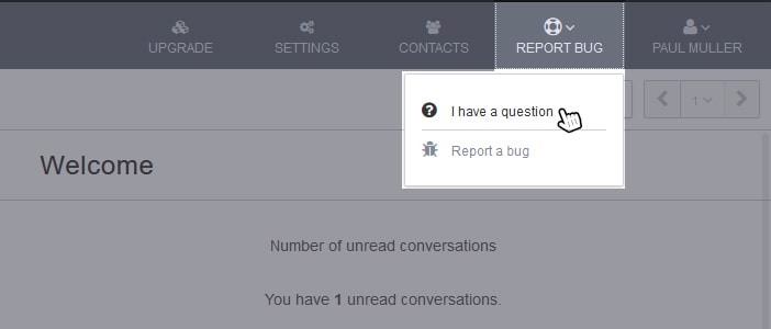 protonmail report bug feature