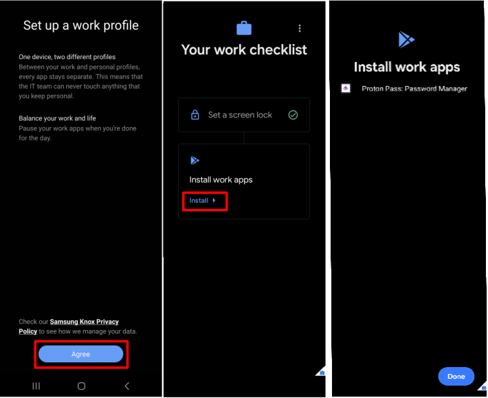 Set up a work profile 2