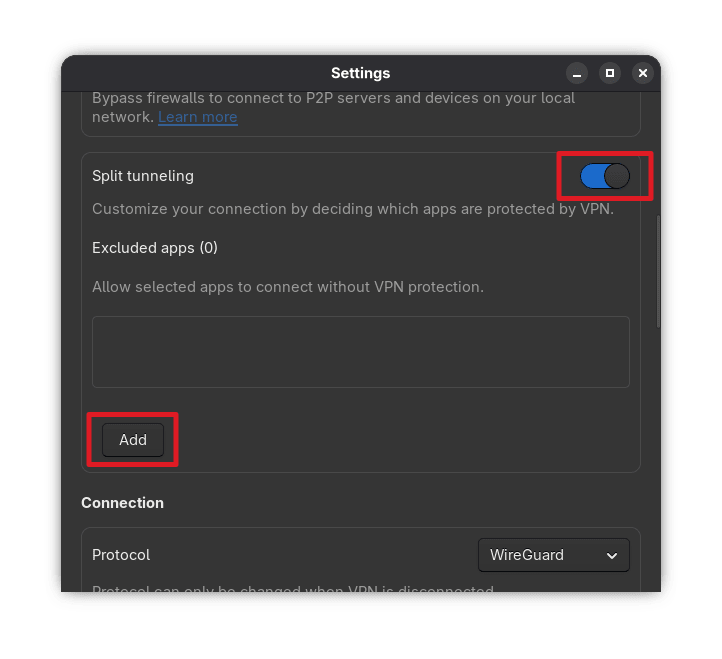 Split tunneling on Linux 1
