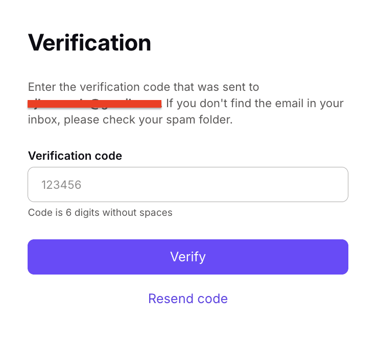 An email verification form to create a free Proton Mail email account without phone number verification