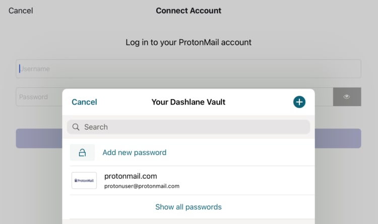 Image of Dashlane iOS 8