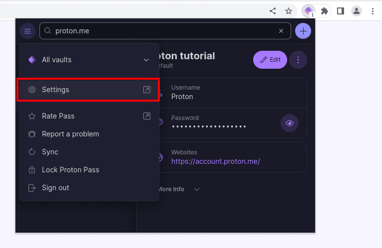 Open Settings