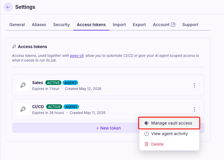 Manage vault access 1