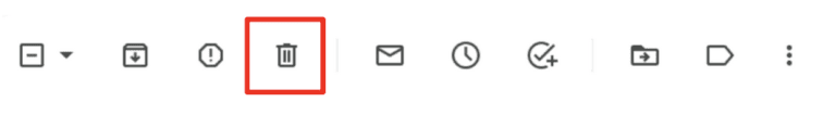 The Gmail delete button
