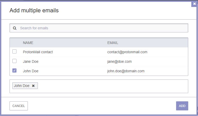 add multiple emails in protonmail