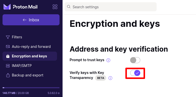 Verify keys with Key Transparency