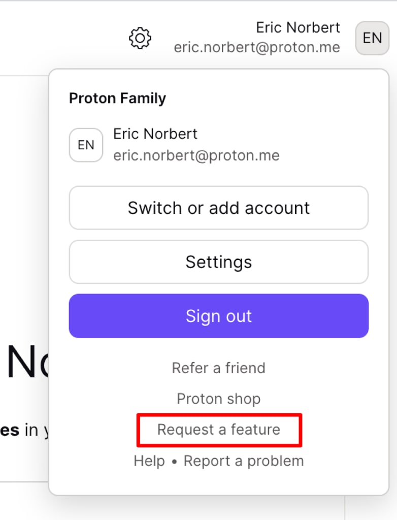 Request a feature