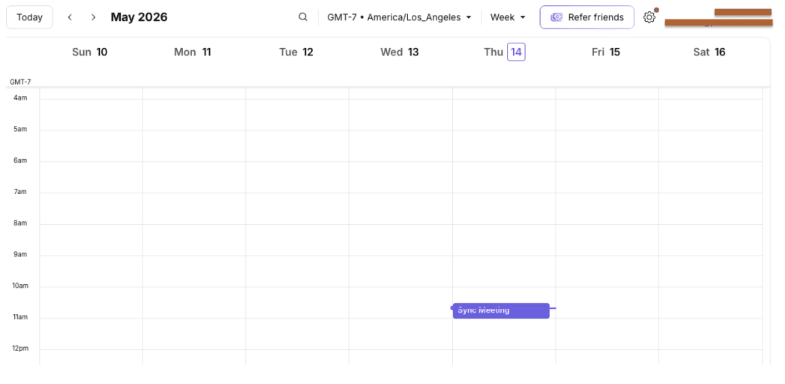 calendar update