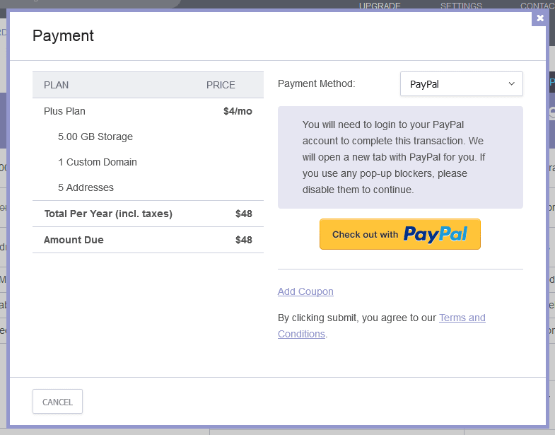 protonmail paypal support