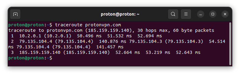 traceroute