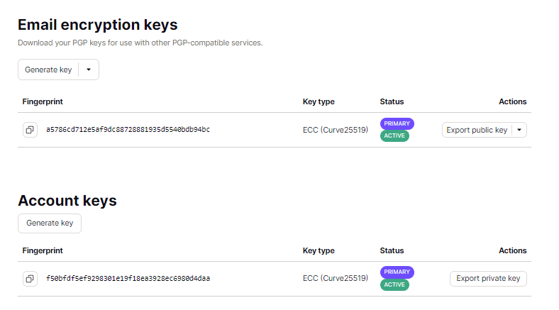 Manage your PGP keys
