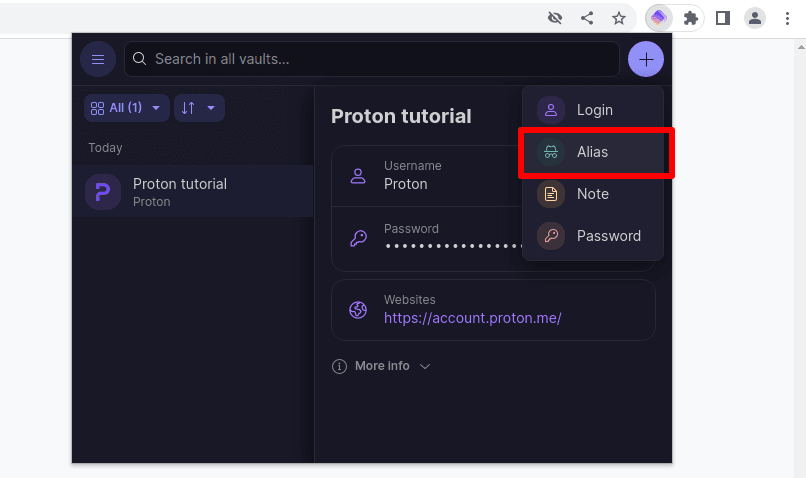 How to use an email alias in Proton Pass for desktop (Proton Pass) | Proton