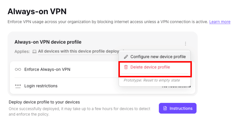 Remove Always-on VPN 1