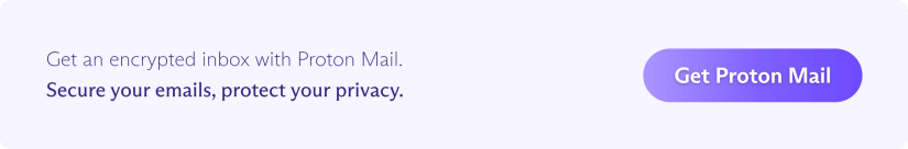 Pulsante Passa gratis a Proton Mail