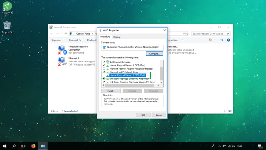 How to disable the IPv6 on Windows | Proton VPN