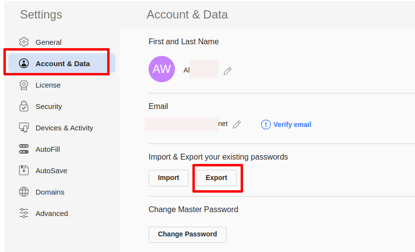 Roboform settings