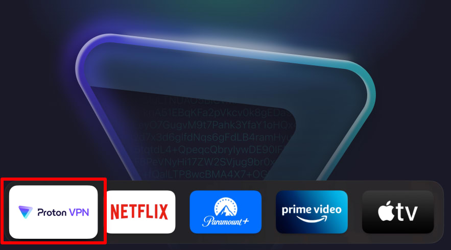 The Apple TV Home screen