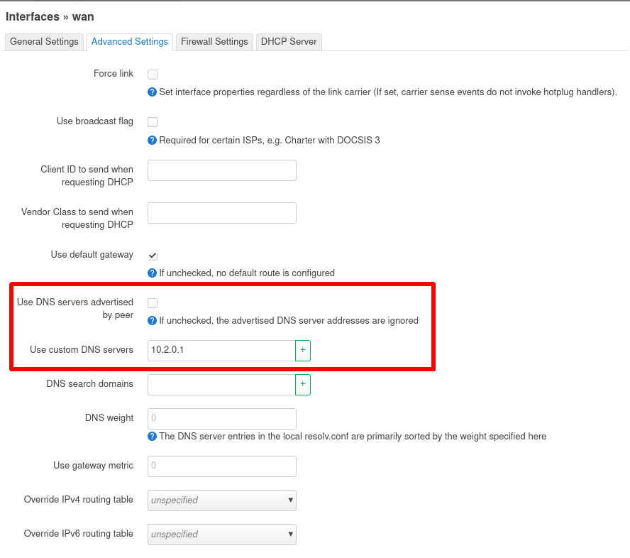 Configure DNS settings 2